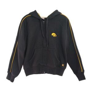 Colosseum Full-zip Iowa Hawkeyes Hoodie Sweatshirt‎ Youth Boys' Large Black